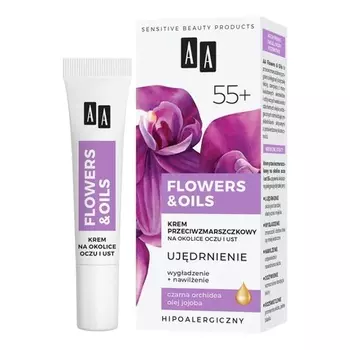 AA Flowers & Oils 55+ Укрепляющий крем против морщин для глаз и рта 15 мл