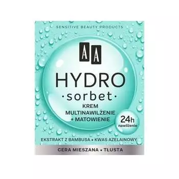 АА, Hydro Sorbet, мультиувлажняющий + матирующий крем для смешанной и жирной кожи, 50 мл, AA