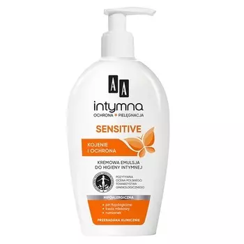 AA Intim Protection & Care Чувствительная эмульсия для интимной гигиены, 300 мл, дозатор