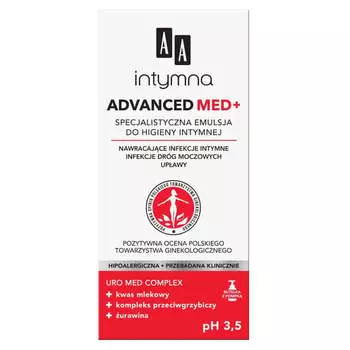 АА, Интим, специализированная эмульсия для интимной гигиены Advanced Med+, 300 мл, AA