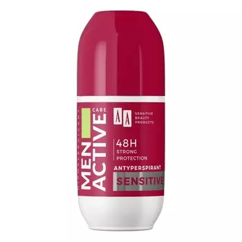 AA, Men Active Care, шариковый антиперспирант Sensitive, 50 мл