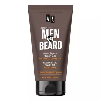 AA Men Beard, Увлажняющий очищающий гель для лица для бороды, 150мл