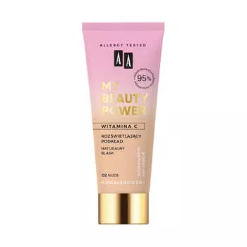 AA My Beauty Power осветляющая тональная основа 02 Nude 30мл