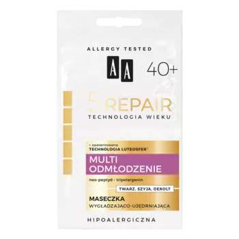 AA Technologia Wieku 5 Repair разглаживающая и укрепляющая маска для лица 40+, 2x4 мл
