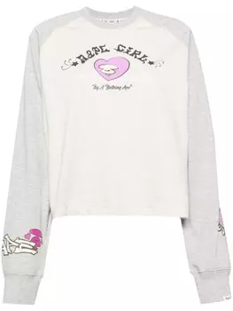 AAPE BY *A BATHING APE футболка Moonface с логотипом, нейтральный цвет