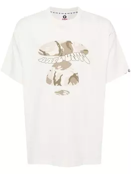 AAPE BY *A BATHING APE футболка с логотипом, нейтральный цвет