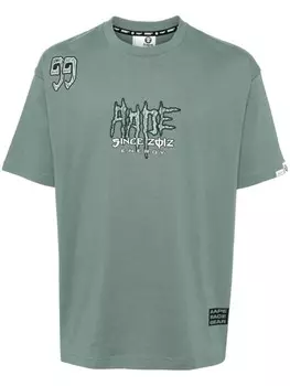 AAPE BY *A BATHING APE футболка с графичным принтом, зеленый
