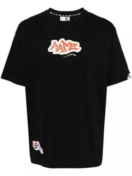 AAPE BY *A BATHING APE футболка с логотипом, черный