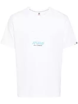 AAPE BY *A BATHING APE футболка с логотипом, белый