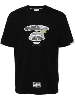 AAPE BY *A BATHING APE футболка с логотипом, черный