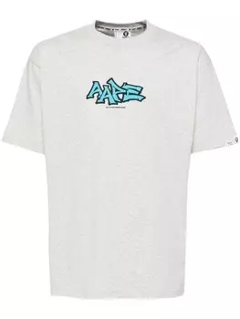 AAPE BY *A BATHING APE футболка с логотипом, серый