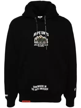 AAPE BY *A BATHING APE худи с логотипом, черный