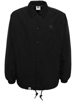 AAPE BY *A BATHING APE куртка-рубашка с нашивкой-логотипом, черный