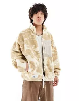 AAPE BY A BATHING APE - Сейчас - Флисовая куртка с камуфляжным принтом белого цвета AAPE BY A BATHING APE