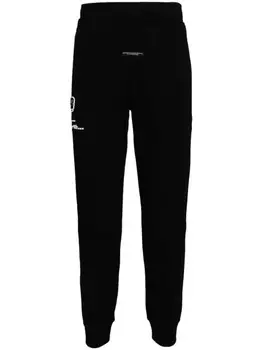 AAPE BY *A BATHING APE спортивные брюки с вышитым логотипом, черный