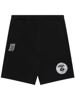AAPE BY *A BATHING APE спортивные шорты с вышитым логотипом, черный