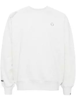 AAPE BY *A BATHING APE толстовка с нашивкой-логотипом, серый