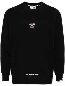 AAPE BY *A BATHING APE толстовка с логотипом, черный