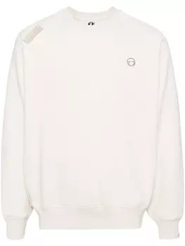 AAPE BY *A BATHING APE толстовка с нашивкой-логотипом, нейтральный цвет