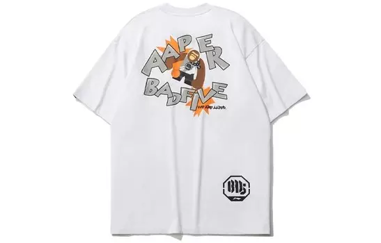 Aape X Badfive Футболка мужская белая Lining, белый