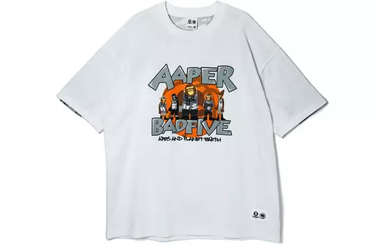 Aape X Badfive Футболка мужская белая Lining, белый