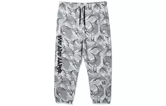 Aape X Badfive трикотажные спортивные штаны мужские белые камуфляжные Lining, белый