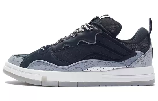 Aape X Скейтбординг Кроссовки Мужские Низкие Черные/Туф Пепельные Lining