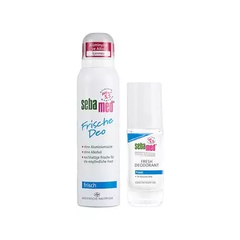 Аэрозольный дезодорант Sebamed Fresh, 150 мл + Роликовый дезодорант Sebamed Fresh, 50 мл