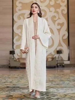 Абайя твердая Shein Najma свободного покроя, абрикосовый