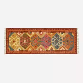 Абаканский шерстяной ковер Килим El Corte Ingls, разноцветные