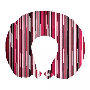 ABAKUHAUS Абстрактная подушка для путешествий, поддержка шеи, вертикальная красочная линия, предметы из пенопласта для путешествий в самолете и автомобиле, 30x30 см, разноцветные