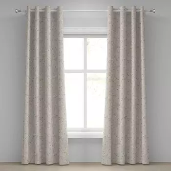 ABAKUHAUS Абстрактная занавеска с люверсами, вихревой узор с кругами, круглыми линиями и рамкой в виде изображения, декоративные шторы для окон с 2 панелями, 280 см x 260 см, бледно-серая яичная скорлупа, серый