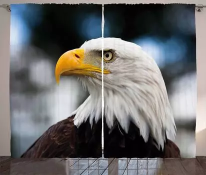 ABAKUHAUS Adler Деревенская штора, Freedom USA, Ленточная штора с рюшами для спальни, петлями и крючками, 280 x 245 см, темно-коричневый, темно-синий бархатцы