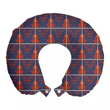 ABAKUHAUS Антикварная восточная подушка для путешествий, поддержка шеи, Богемская традиция, пенопластовые дорожные принадлежности для самолета и автомобиля, 30x30 см, Фиолетово-синий киноварь