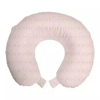 ABAKUHAUS Blush Pink Travel Подушка для шеи, Modern Diamond Control, Пенопластовые дорожные принадлежности для самолета и автомобиля, 30x30 см, Бледно-горчичный и румяна