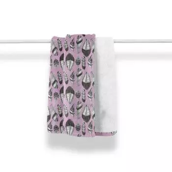 ABAKUHAUS Богемное мягкое фланелевое флисовое одеяло, Boho Feathers Plumes Art, уютный плюш для использования в помещении и на открытом воздухе, 125 x 175 см, темно-серый, нежно-розовый, черный