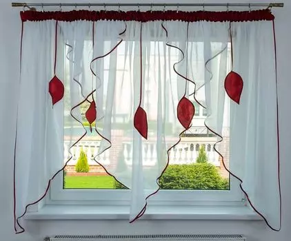 ABAKUHAUS Grungy Rustic Curtain, Psychedelic Arrows Artsy, Ленточная занавеска с рюшами для спальни, петлями и крючками, 280 x 260 см, разноцветная Sonstige, красный