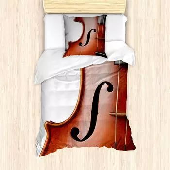 ABAKUHAUS Комплект пододеяльников Cello для односпальных кроватей, макро-инструмент для фотосъемки, защита от клещей, подходит для аллергиков, с наволочкой, 135 см x 200 см - 80 x 80 см, темно-серое красное дерево