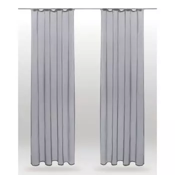 ABAKUHAUS Марокканская занавеска с люверсами, богемный восточно-арабский узор с переплетающимися линиями исторического римского влияния, декоративные 2-панельные оконные шторы, 280 см x 260 см, королевский синий Bestlivings, серый