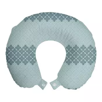 ABAKUHAUS Morrocan дорожная подушка для шеи, стиль Восток, дорожная вещь из пенопласта для самолета и автомобиля, 30x30 см, Бледно-бирюзовый