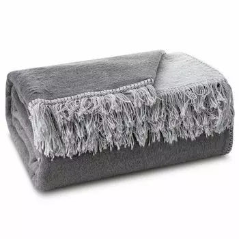 ABAKUHAUS Мягкое фланелевое флисовое одеяло ко Дню святого Валентина, нарисованное вручную в виде ветки дерева в горшке в форме символа сердца, 175 x 230 см, разноцветный белый Eurofirany, серебро