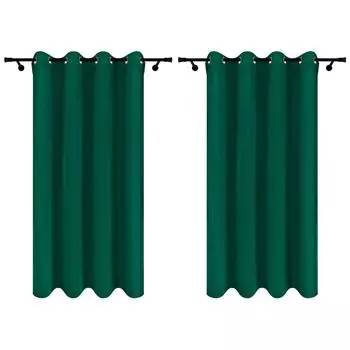 ABAKUHAUS Ночная штора в деревенском стиле, красное небо, звездное небо, ленточная штора с рюшами для спальни, петлями и крючками, 280 x 225 см, пурпурный индиго, черный Voppi, зеленый