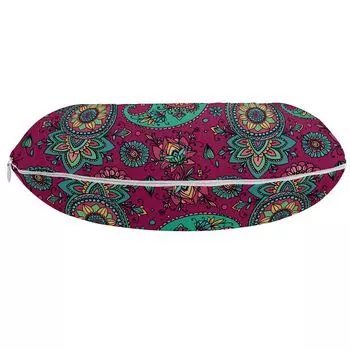 ABAKUHAUS Paisley дорожная подушка подушка для шеи, традиционные цветочные мотивы, дорожная вещь из пенопласта для самолета и автомобиля, 30х30 см, малиновый и разноцветный