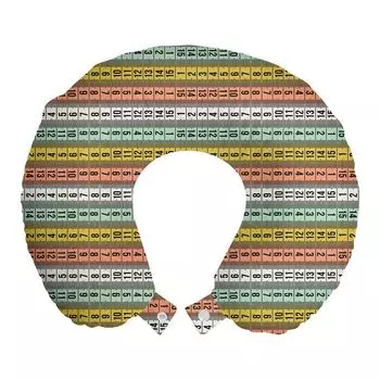 ABAKUHAUS Pastel Travel Pillow Подушка для шеи, Кутюрная рулетка, Пенопластовые дорожные принадлежности для самолета и автомобиля, 30x30 см, Разноцветные