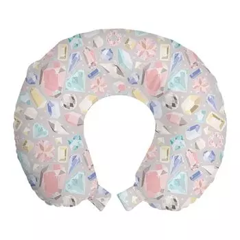 ABAKUHAUS Pastel Travel Pillow Подушка для шеи, яркие яркие, пенопластовые дорожные принадлежности для самолета и автомобиля, 30x30 см, разноцветные