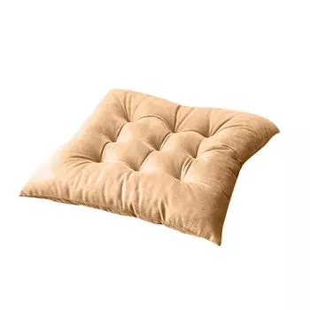 ABAKUHAUS Подушка для обеденного стула с цветочным принтом, мягкие тона ретро-цветов, декоративная водонепроницаемая подушка с ремнями для кухонных сидений, 40 см x 40 см, бледно-розовая фуксия Stuttg, бежевый