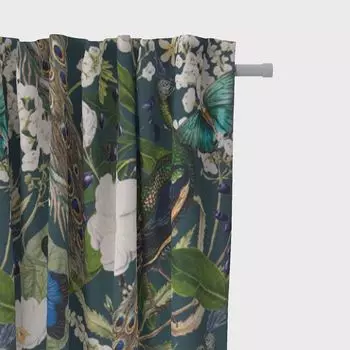 ABAKUHAUS Подушки для обеденного стула с цветочным принтом, декоративная водонепроницаемая подушка с весенними цветочными листьями и ремнями для кухонных сидений, 40 см x 40 см — упаковка из 4 шт., черный бледно-голубой кремовый Schner-Leben, з...