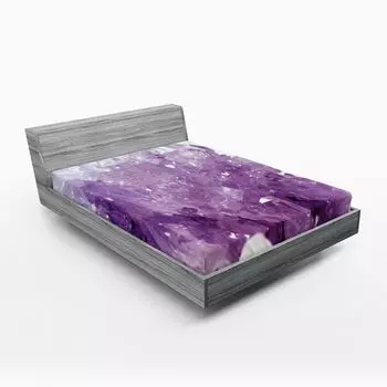 ABAKUHAUS Простыня с аметистом, Art Geological Mineral, Подарок матери-природы, 90 x 190 см, Фиолетовый и фиолетовый