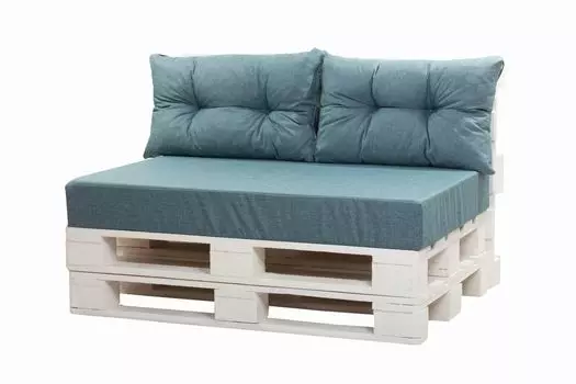 ABAKUHAUS Современные подушки для обеденного стула, винтажные линии лабиринта, декоративная водонепроницаемая подушка с ремнями для кухонных сидений, 40 см x 40 см — упаковка из 8 шт., белый, зеленый и белый Setgarden, синий