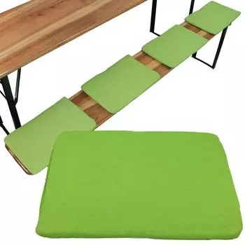 ABAKUHAUS Темно-синяя и румяная подушка для обеденного стула, крошечные сердечки, декоративная водонепроницаемая подушка с ремнями для кухонных сидений, 40 см x 40 см, зеленый индиго, розовый PROHEIM